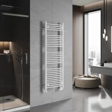 HD Standard White 1400x500 mm íves törölközőszárító radiátor, fényes fehér