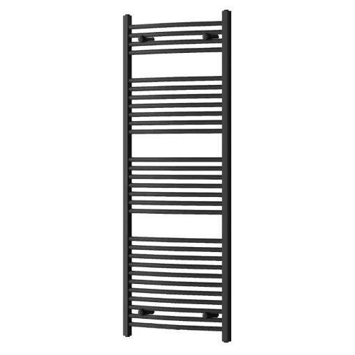 HD Standard Black 1400x600 mm íves törölközőszárító radiátor, matt fekete