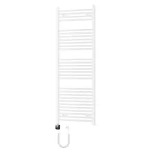 HD Standard White 1400x600 mm íves smart elektromos törölközőszárító radiátor 600W-os wifi-s fűtőpatronnal, fényes fehér