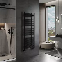 HD Standard Black 1600x500 mm egyenes törölközőszárító radiátor, matt fekete
