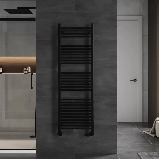 HD Standard Black 1600x500 mm egyenes törölközőszárító radiátor, matt fekete