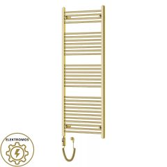   HD Standard Gold 1600x500 mm egyenes elektromos törölközőszárító radiátor 600W-os fűtőpatronnal, fényes arany