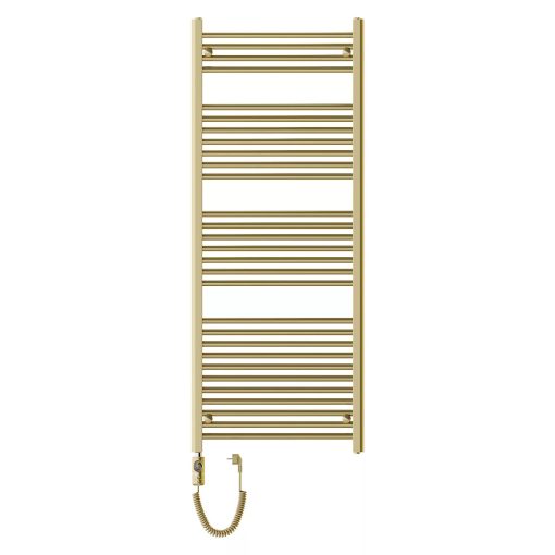 HD Standard Gold 1600x500 mm egyenes elektromos törölközőszárító radiátor 600W-os fűtőpatronnal, fényes arany