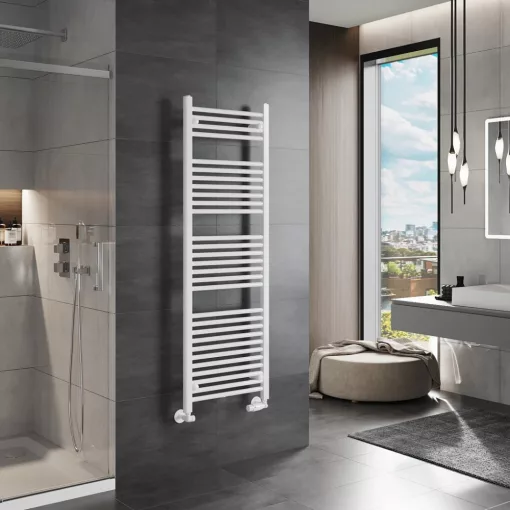 HD Standard White 1600x500 mm egyenes törölközőszárító radiátor, fényes fehér