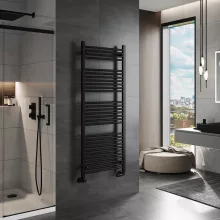HD Standard Black 1600x600 mm egyenes törölközőszárító radiátor, matt fekete