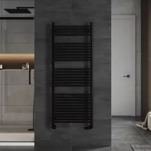 HD Standard Black 1600x600 mm egyenes törölközőszárító radiátor, matt fekete