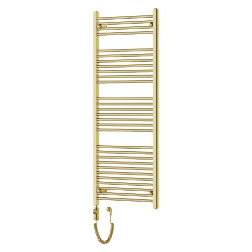 HD Standard Gold 1600x600 mm egyenes elektromos törölközőszárító radiátor 900W-os fűtőpatronnal, fényes arany