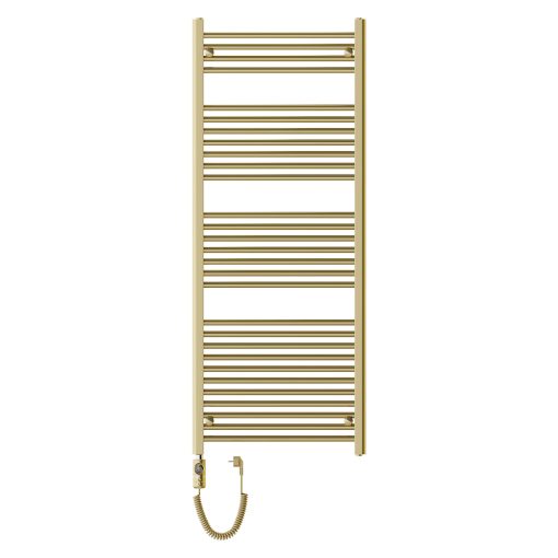 HD Standard Gold 1600x600 mm egyenes elektromos törölközőszárító radiátor 900W-os fűtőpatronnal, fényes arany