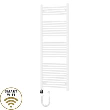 HD Standard White 1600x600 mm egyenes smart elektromos törölközőszárító radiátor 900W-os wifi-s fűtőpatronnal, fényes fehér