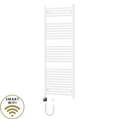   HD Standard White 1600x600 mm egyenes smart elektromos törölközőszárító radiátor 900W-os wifi-s fűtőpatronnal, fényes fehér