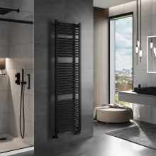 HD Standard Black 1800x500 mm egyenes törölközőszárító radiátor, matt fekete