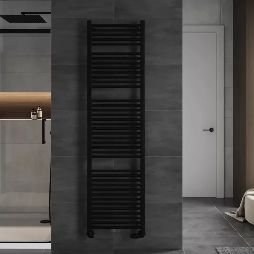 HD Standard Black 1800x500 mm egyenes törölközőszárító radiátor, matt fekete