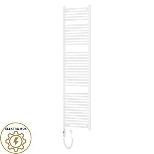 HD Standard White 1800x500 mm egyenes elektromos törölközőszárító radiátor 900W-os fűtőpatronnal, fényes fehér
