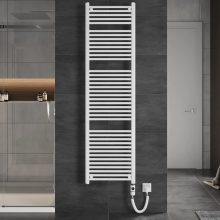 HD Standard White 1800x500 mm egyenes elektromos törölközőszárító radiátor 900W-os fűtőpatronnal, fényes fehér
