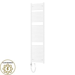   HD Standard White 1800x500 mm íves elektromos törölközőszárító radiátor 900W-os fűtőpatronnal, fényes fehér