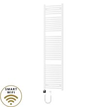 HD Standard White 1800x500 mm íves smart elektromos törölközőszárító radiátor 900W-os wifi-s fűtőpatronnal, fényes fehér
