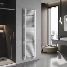 HD Standard White 1800x500 mm íves elektromos törölközőszárító radiátor, fényes fehér