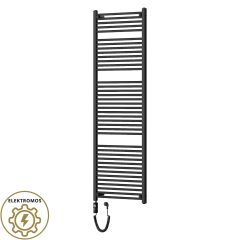   HD Standard Black 1800x600 mm egyenes elektromos törölközőszárító radiátor 900W-os fűtőpatronnal, matt fekete