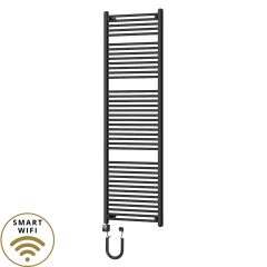   HD Standard Black 1800x600 mm egyenes smart elektromos törölközőszárító radiátor 900W-os wifi-s fűtőpatronnal, matt fekete