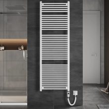 HD Standard White 1800x600 mm egyenes elektromos törölközőszárító radiátor 900W-os fűtőpatronnal, fényes fehér