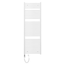 HD Standard White 1800x600 mm íves elektromos törölközőszárító radiátor 900W-os fűtőpatronnal, fényes fehér