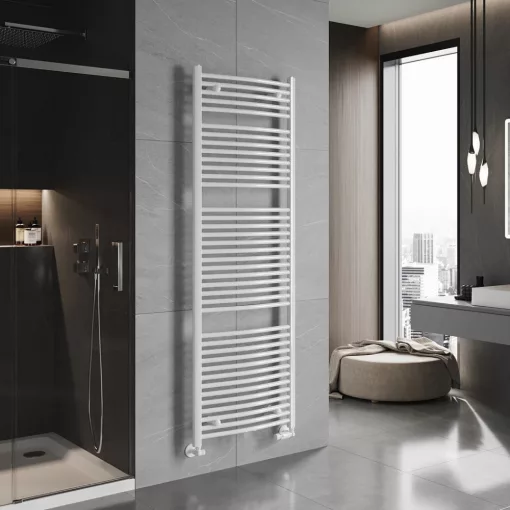 HD Standard White 1800x600 mm íves törölközőszárító radiátor, fényes fehér