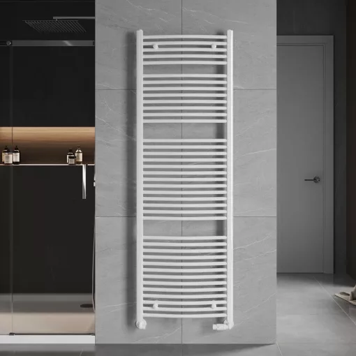 HD Standard White 1800x600 mm íves törölközőszárító radiátor, fényes fehér