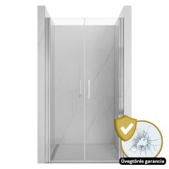   HD Toronto+ 70/80/90/100 cm széles kétszárnyú nyíló zuhanyajtó 6 mm vastag vízlepergető biztonsági üveggel, 195 cm magas