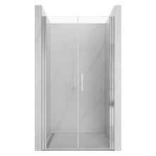 HD Toronto+ 70/80/90/100 cm széles kétszárnyú nyíló zuhanyajtó 6 mm vastag vízlepergető biztonsági üveggel, 195 cm magas