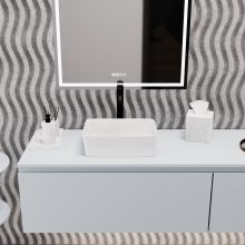 HD Nadia White 41 cm széles pultra ültethető hófehér porcelán mosdótál