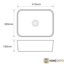 HD Nadia White 41 cm széles pultra ültethető hófehér porcelán mosdótál