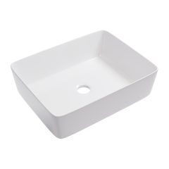   HD Nadia White 48 cm széles pultra ültethető hófehér porcelán mosdótál