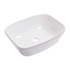   HD Infinity White 50 cm széles pultra ültethető hófehér porcelán mosdótál