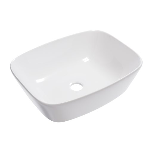 HD Infinity White 50 cm széles pultra ültethető hófehér porcelán mosdótál