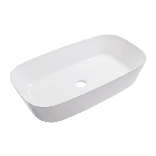 HD Infinity White 70 cm széles pultra ültethető hófehér porcelán mosdótál