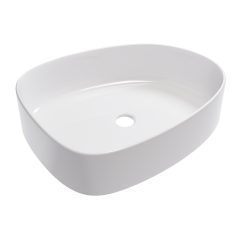   HD Elips White 55 cm széles pultra ültethető hófehér porcelán mosdótál