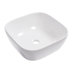   HD Daisy White 42 cm széles pultra ültethető hófehér porcelán mosdótál