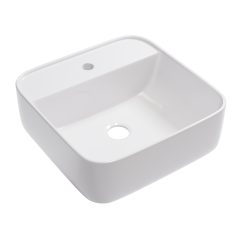   HD Olivia White 40 cm széles pultra ültethető hófehér porcelán mosdótál