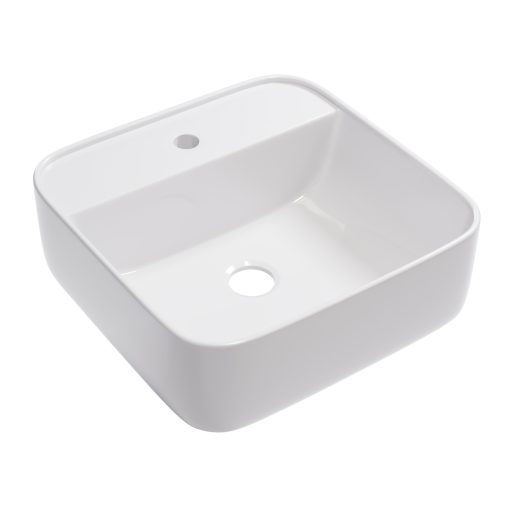 HD Olivia White 40 cm széles pultra ültethető hófehér porcelán mosdótál