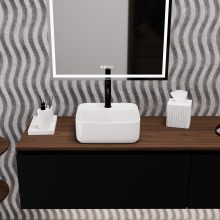 HD Olivia White 40 cm széles pultra ültethető hófehér porcelán mosdótál