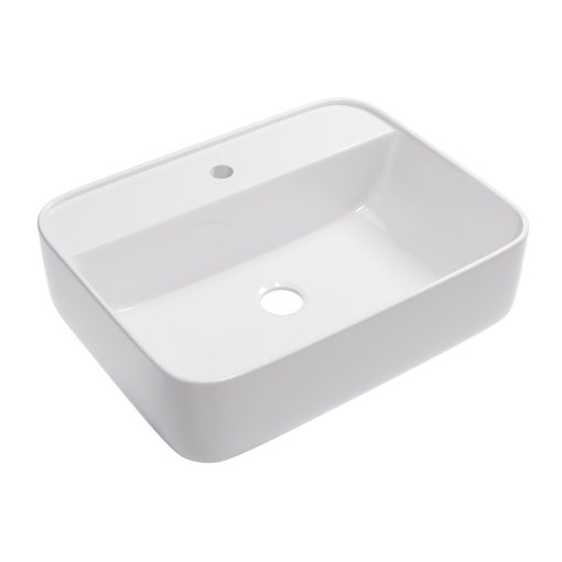 HD Olivia White 50 cm széles pultra ültethető hófehér porcelán mosdótál