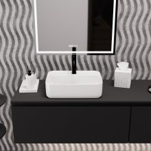 HD Olivia White 50 cm széles pultra ültethető hófehér porcelán mosdótál