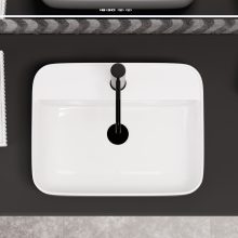 HD Olivia White 50 cm széles pultra ültethető hófehér porcelán mosdótál