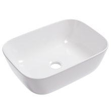 HD Mira White 45 cm széles pultra ültethető fényes fehér porcelán mosdótál
