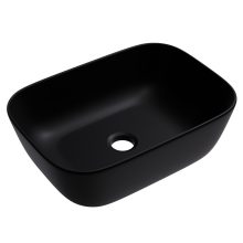 HD Mira Matt Black 45 cm széles pultra ültethető matt fekete porcelán mosdótál