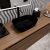   HD Mira Matt Black 45 cm széles pultra ültethető matt fekete porcelán mosdótál