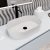 HD Luna White 50 cm széles pultra ültethető fényes fehér porcelán mosdótál