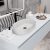 HD Luna White 50 cm széles pultra ültethető fényes fehér porcelán mosdótál