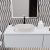 HD Luna White 50 cm széles pultra ültethető fényes fehér porcelán mosdótál