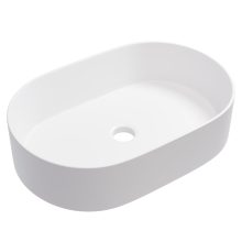 HD Luna Matt White 50 cm széles pultra ültethető matt fehér porcelán mosdótál